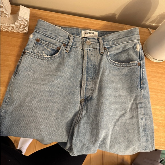 AGOLDE 90's Mid Rise Loose Fit in Snapshot (Fits High Rise; fits size 24/25) - Picture 6 of 9